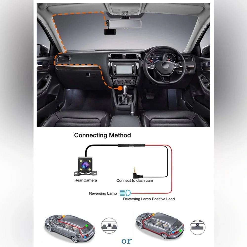 Milerong 1080P FHD Dash Camera for Cars Dash Cam Front and Rear